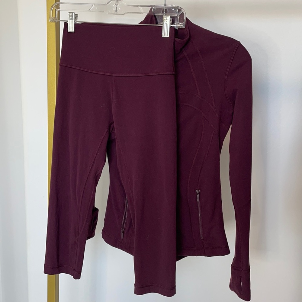 Lululemon Dark Adobe Set 5 Align Legging & Define Jacket
